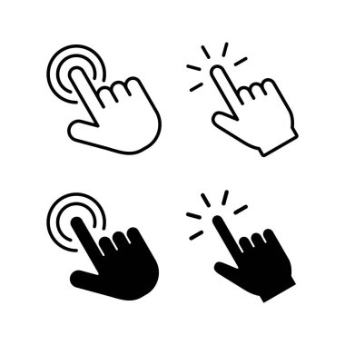 Hand click icon vector for web and mobile app. pointer sign and symbol. hand cursor icon