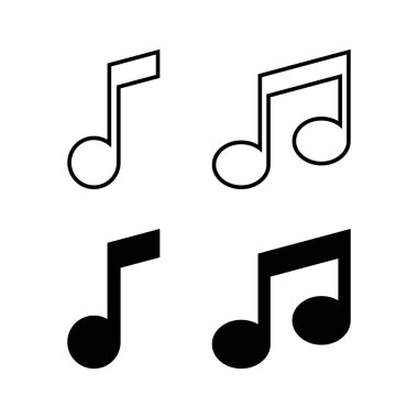 Web ve mobil uygulama için müzik simgesi vektörü. nota işareti ve sembol