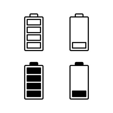 Battery icon vector for web and mobile app. battery charging sign and symbol. battery charge level