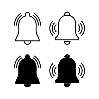 Web ve mobil uygulama için çan simgesi vektörü. Web sitesi tasarımı için uyarı işareti ve sembol