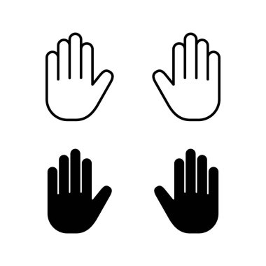 Hand icon vector for web and mobile app. hand sign and symbol. hand gesture