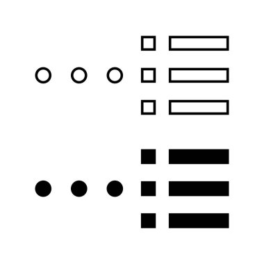 Web ve mobil uygulama için menü simgesi vektörü. Web menü işareti ve sembol. Hamburger menüsü sembolü