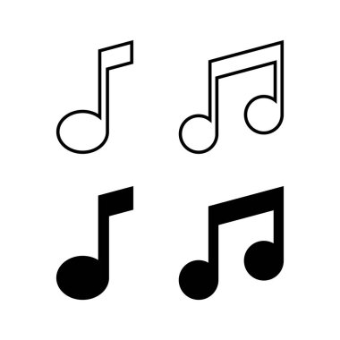 Web ve mobil uygulama için müzik simgesi vektörü. nota işareti ve sembol
