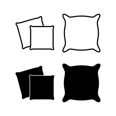 Web ve mobil uygulama için yastık simgesi vektörü. Yastık işareti ve sembol. Rahat yumuşacık yastık.