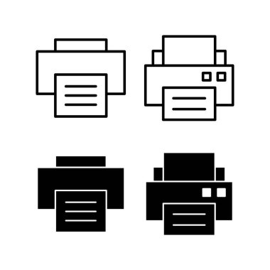 Web ve mobil uygulama için simge vektörünü yazdır. yazıcı işareti ve sembol