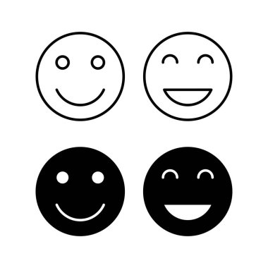 Web ve mobil uygulama için gülümse simgesi vektörü. Gülümseme simgesi. Geribildirim işareti ve sembol