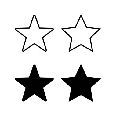 Web ve mobil uygulama için Yıldız Simgesi vektörü. Reyting işareti ve sembol. favori yıldız simgesi
