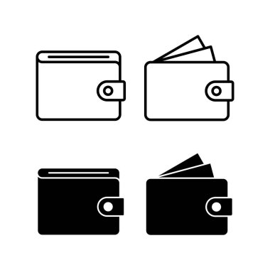 Web ve mobil uygulama için cüzdan simgesi vektörü. cüzdan işareti ve sembol