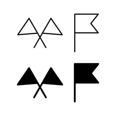 Flag icon vector for web and mobile app. Gps location pin map. Location marker symbol.