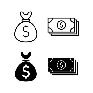 Web ve mobil uygulama için para simgesi vektörü. Para işareti ve sembol