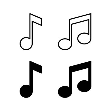 Web ve mobil uygulama için müzik simgesi vektörü. nota işareti ve sembol