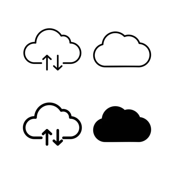 Cloud Icon Vector Web Mobile App Cloud Sign Symbol — Archivo Imágenes Vectoriales