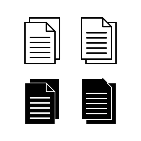 Document Icon Vector Web Mobile App Paper Sign Symbol File — 图库矢量图片