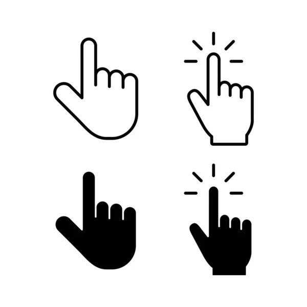 Hand Cursor Icon Vector Web Mobile App Cursor Sign Symbol —  Vetores de Stock