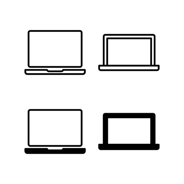 Laptop Ikon Vektor För Webb Och Mobilapp Datorskylt Och Symbol — Stock vektor