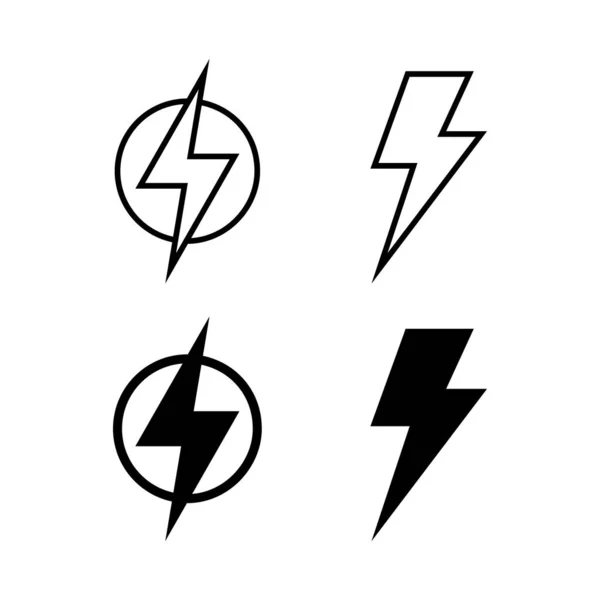 Icono Rayo Vector Para Web Aplicación Móvil Signo Eléctrico Símbolo — Archivo Imágenes Vectoriales