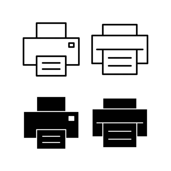 Vecteur Icônes Impression Pour Application Web Mobile Signe Symbole Imprimante — Image vectorielle