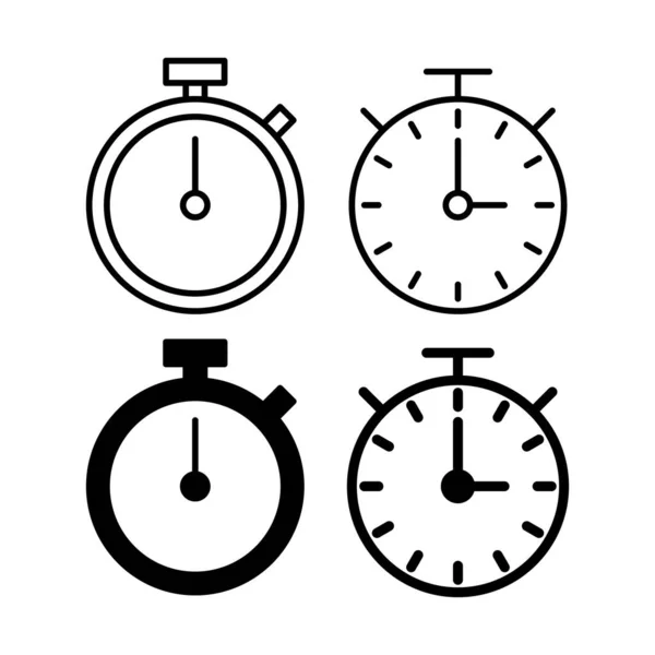 Web Mobil Uygulama Için Kronometre Simgesi Vektörü Zamanlayıcı Işareti Sembol — Stok Vektör