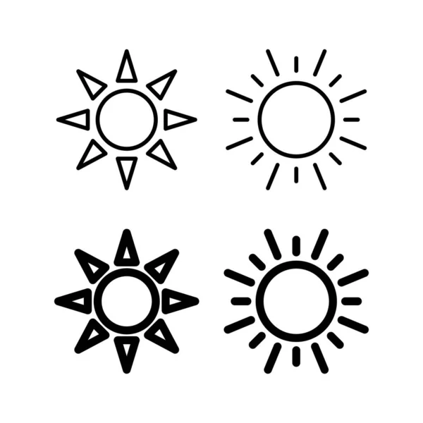 Sun Icon Vektor Für Web Und Mobile App Helligkeitszeichen Und — Stockvektor