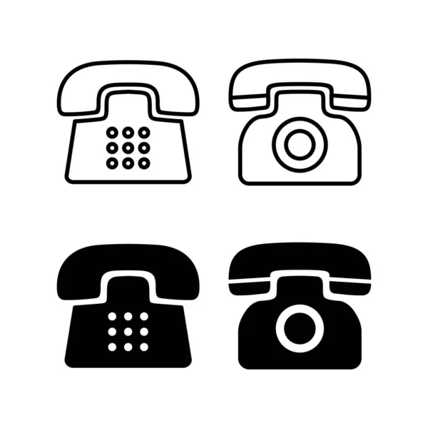 Telephone Icon Vector Web Mobile App Phone Sign Symbol — Stock Vector
