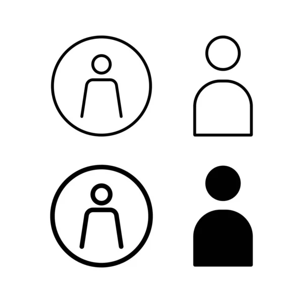 Wektor Ikony Użytkownika Dla Aplikacji Internetowej Mobilnej Podpis Symbol Osoby — Wektor stockowy