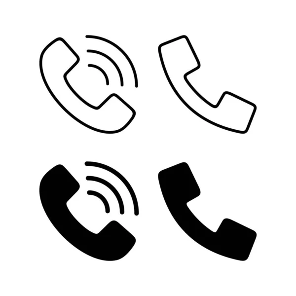 Call Icon Vector Web Mobile App Telephone Sign Symbol Phone — Vector de stock