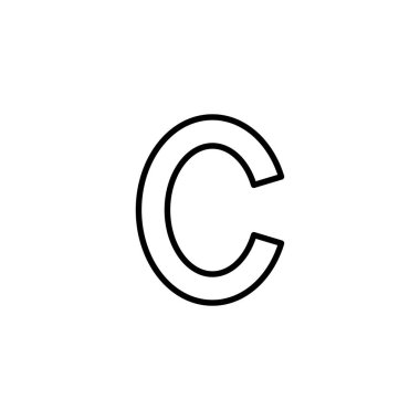 Telif hakkı simgesi. telif hakkı işareti ve sembol