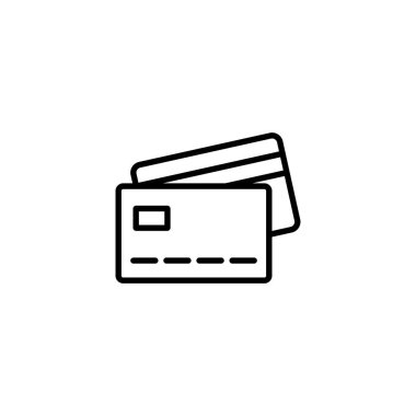 Kredi kartı ikonu. Kredi kartı ödeme imzası ve sembolü
