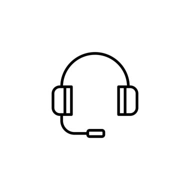 Kulaklık ikonu. Kulaklık işareti ve sembol