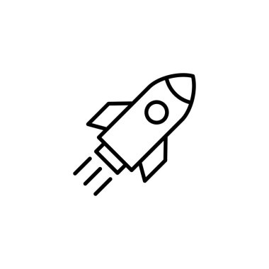 Roket ikonu. Başlangıç işareti ve sembol. roket fırlatma simgesi