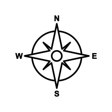 Pusula simgesi. ok pusula simgesi işareti ve sembolü