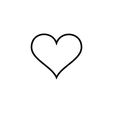 Aşk ikonu. Kalp işareti ve sembol. Simge vektörü gibi.