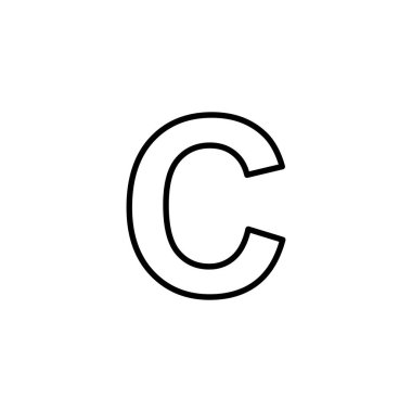 Telif hakkı simgesi. telif hakkı işareti ve sembol