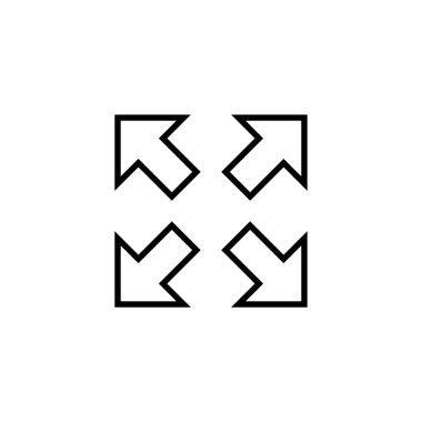 Tam Ekran Simgesi. Tam ekran işareti ve simgeye genişlet. Oklar sembolü