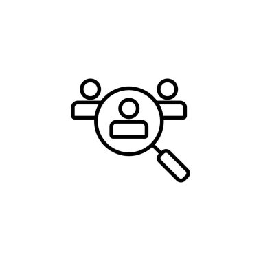 İkonun kiralanması. Arama işi boşluk işareti ve sembol. İnsan kaynakları konsepti. İşe alım.