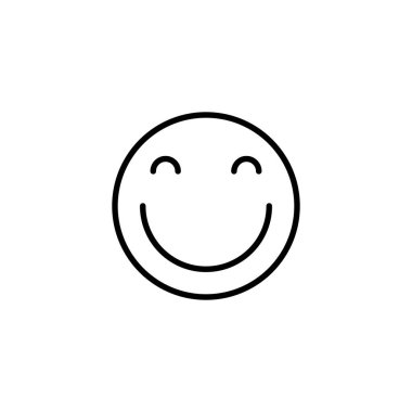 Gülümse ikonu. Gülümseme simgesi. Geribildirim işareti ve sembol