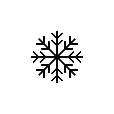 Kar ikonu. kar tanesi işareti ve sembol