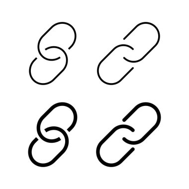 Web ve mobil uygulama için bağlantı simgesi vektörü. Hiper bağlantı zinciri işareti ve sembolü