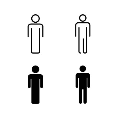Web ve mobil uygulama için insan simgesi vektörü. Erkek işareti ve sembol. insan sembolü