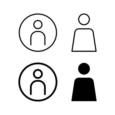 Web ve mobil uygulama için kullanıcı simgesi vektörü. İmza ve sembol. insanlar simgesi. 