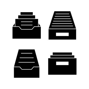 Web ve mobil uygulama için dizin simgesi vektörünü arşivle. Belge vektör simgesi. Depolama simgesini arşivle.