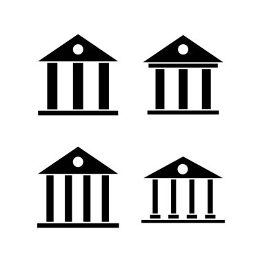 Web ve mobil uygulama için banka simgesi vektörü. Banka işareti ve sembol, müze, üniversite