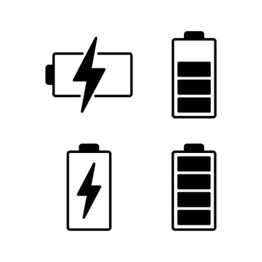 Battery icon vector for web and mobile app. battery charging sign and symbol. battery charge level