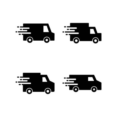 Delivery truck icon vector for web and mobile app. Delivery truck sign and symbol. Shipping fast delivery icon