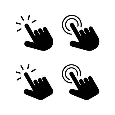 Hand click icon vector for web and mobile app. pointer sign and symbol. hand cursor icon