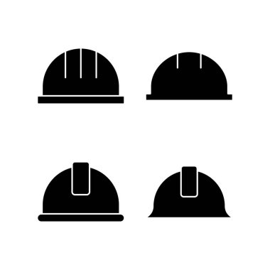 Web ve mobil uygulama için kask simgesi vektörü. Motosiklet kaskı tabelası ve sembolü. İnşaat miğferi simgesi. Güvenlik kaskı