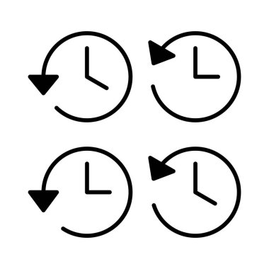 Web ve mobil uygulama için geçmiş simgesi vektörü. Son olay geçmişi işareti ve simgesi