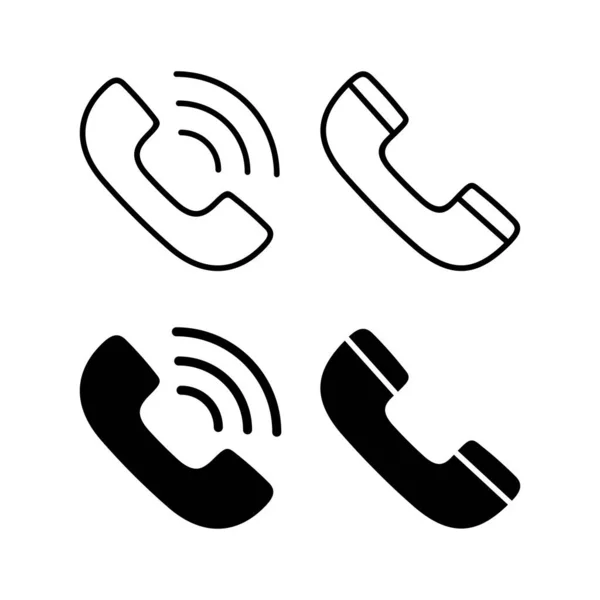 Call Icon Vector Web Mobile App Telephone Sign Symbol Phone —  Vetores de Stock