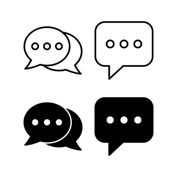 Chat Icon Vector Web Mobile App Speech Bubble Sign Symbol — ストックベクタ