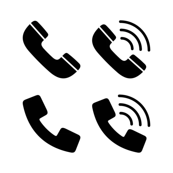Вызовите Вектор Значков Веб Мобильного Приложения Телефонный Знак Символ Значок — стоковый вектор